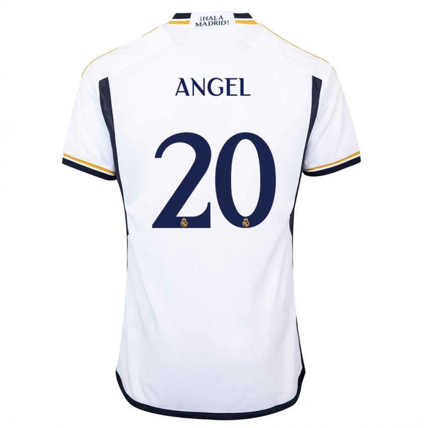 Dame Manuel Angel #20 Hvit Hjemmetrøye Drakt Trøye 2023/24 Skjorter T-Skjorte