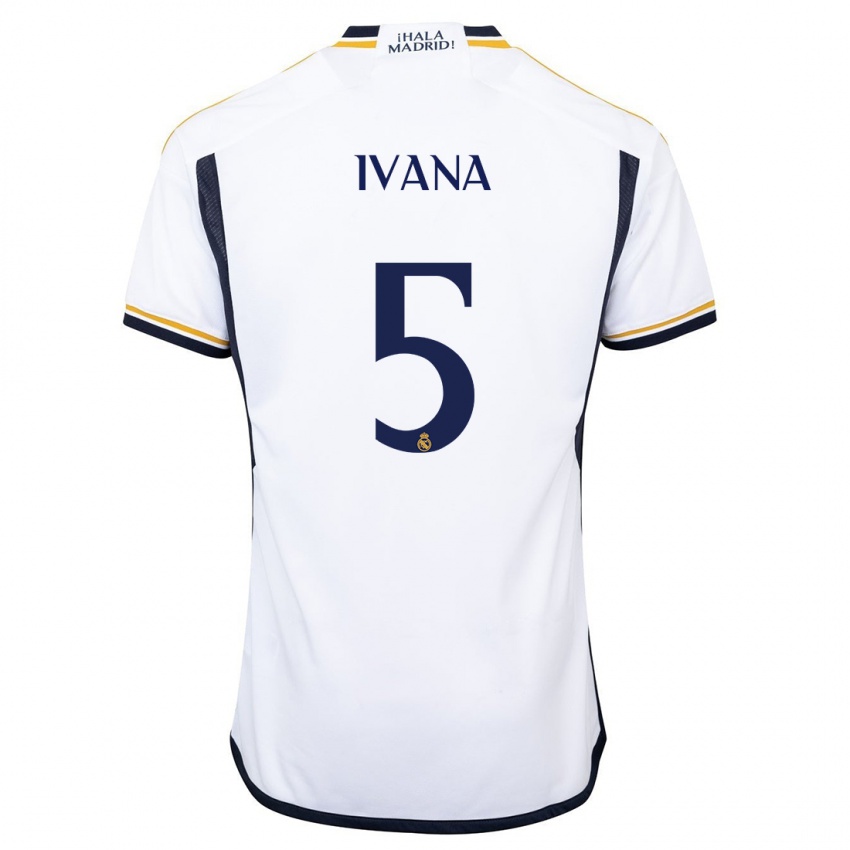 Dame Ivana Andres #5 Hvit Hjemmetrøye Drakt Trøye 2023/24 Skjorter T-Skjorte