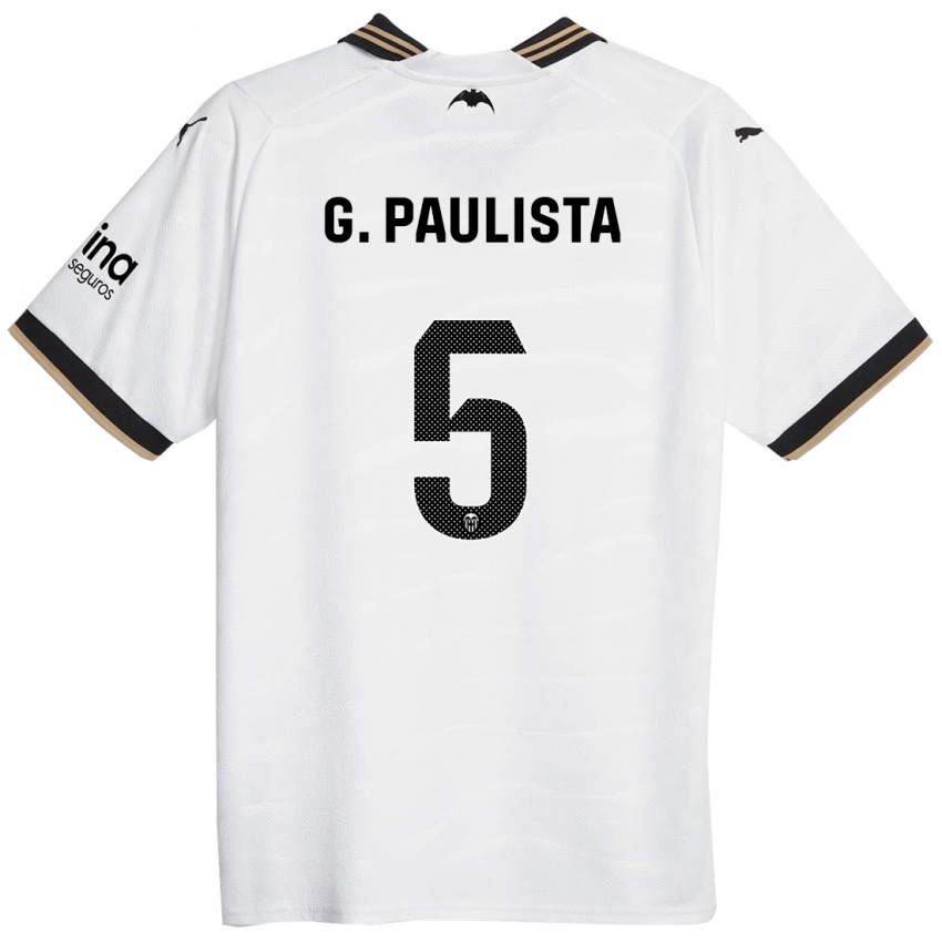 Dame Gabriel Paulista #5 Hvit Hjemmetrøye Drakt Trøye 2023/24 Skjorter T-Skjorte
