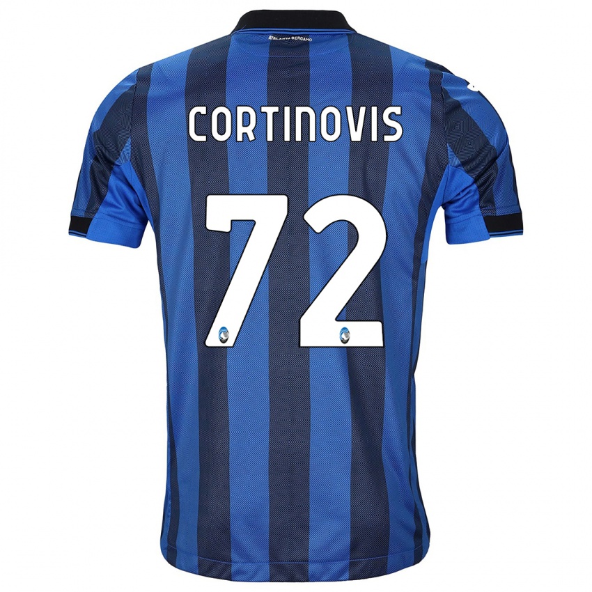 Dame Alessandro Cortinovis #72 Svart Blå Hjemmetrøye Drakt Trøye 2023/24 Skjorter T-Skjorte