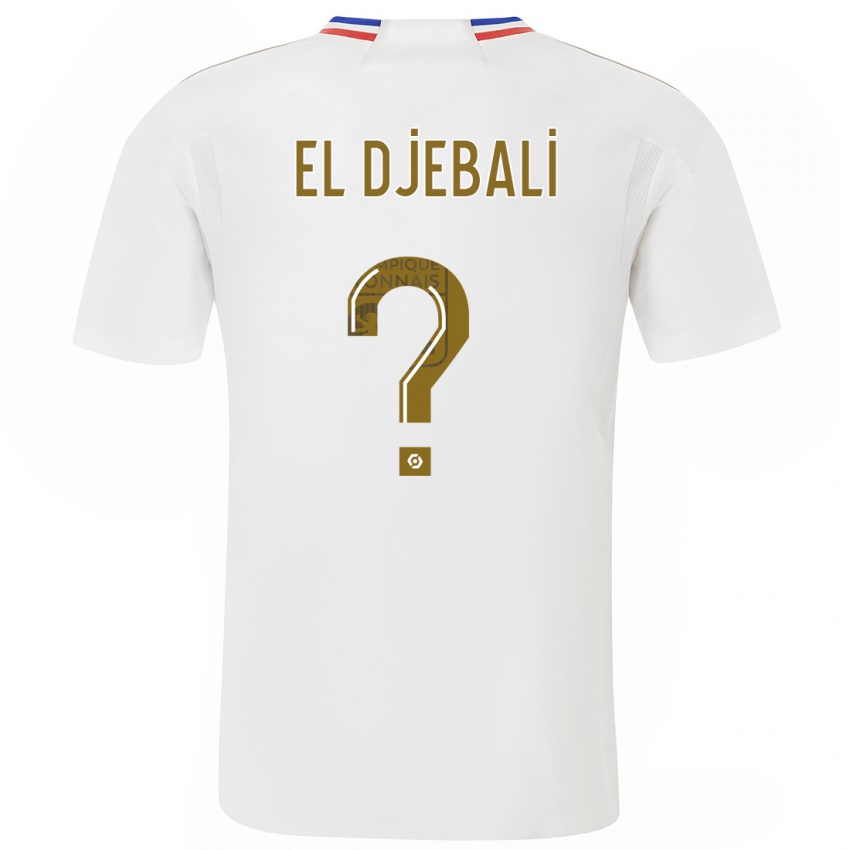 Dame Chaim El Djebali #0 Hvit Hjemmetrøye Drakt Trøye 2023/24 Skjorter T-Skjorte