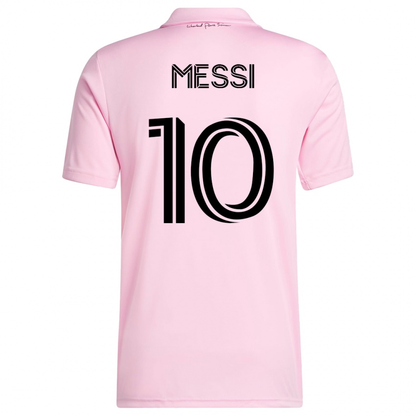 Dame Lionel Messi #10 Rosa Hjemmetrøye Drakt Trøye 2023/24 Skjorter T-Skjorte