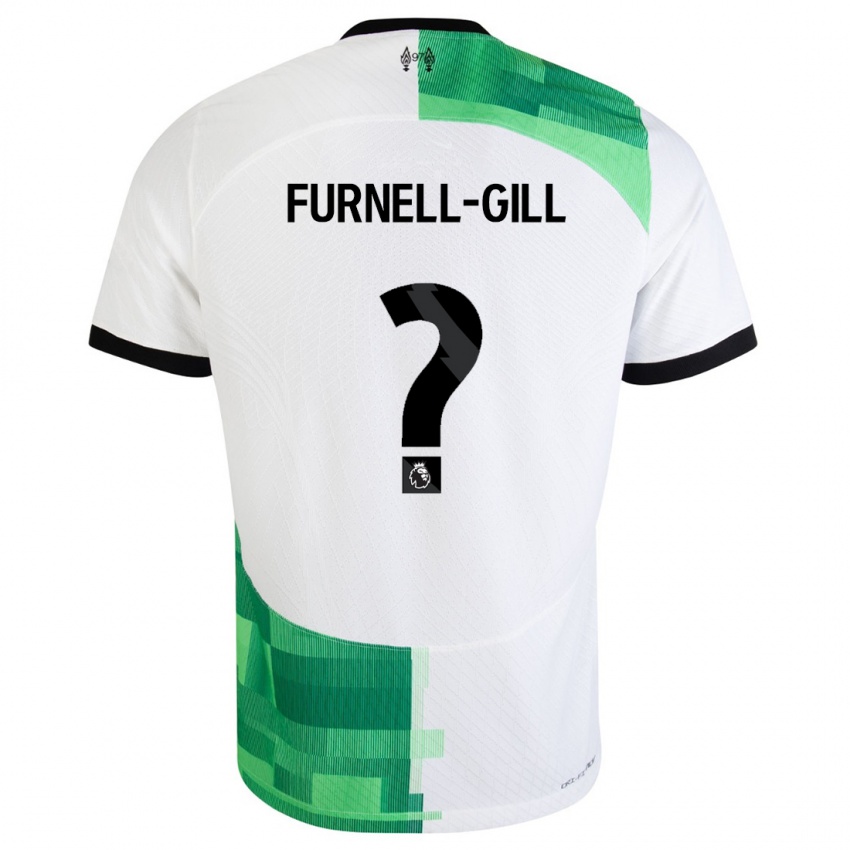Dame Luca Furnell-Gill #0 Hvit Grønn Bortetrøye Drakt Trøye 2023/24 Skjorter T-Skjorte