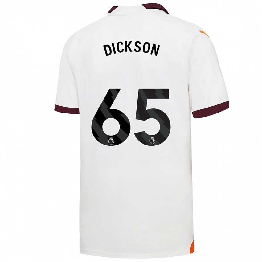 Dame Will Dickson #65 Hvit Bortetrøye Drakt Trøye 2023/24 Skjorter T-Skjorte