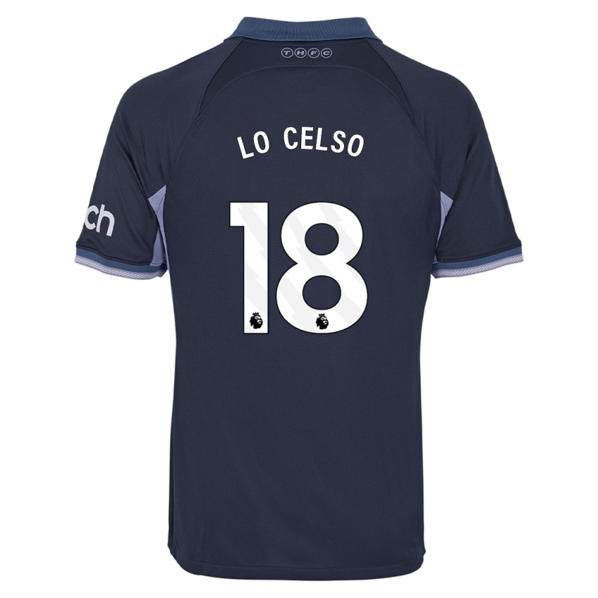 Dame Giovani Lo Celso #18 Mørke Blå Bortetrøye Drakt Trøye 2023/24 Skjorter T-Skjorte
