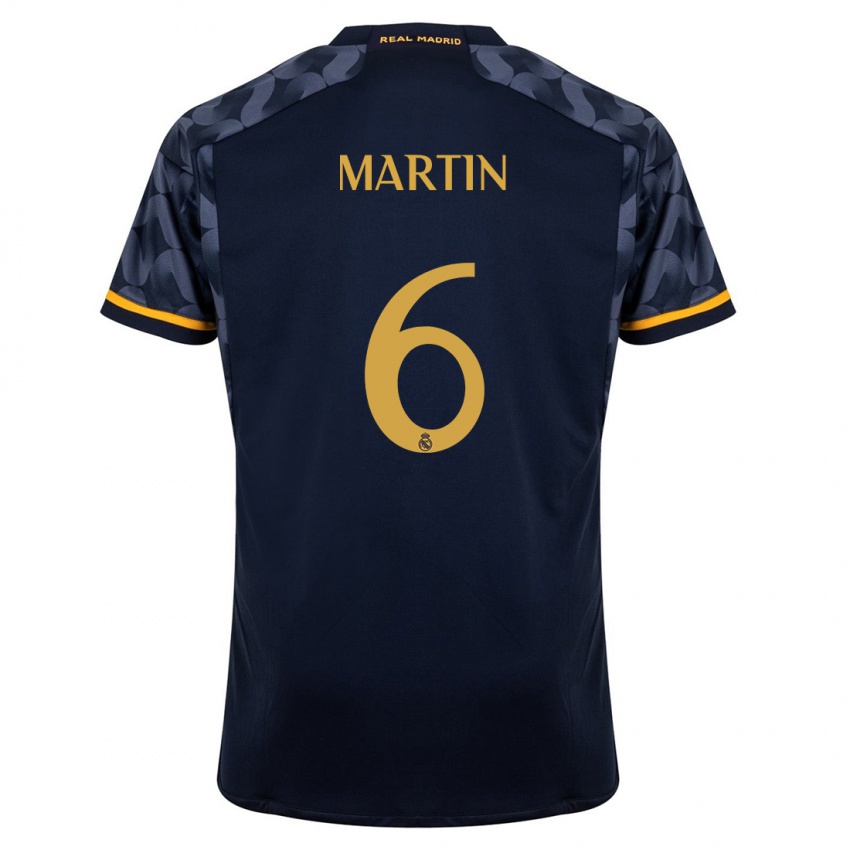 Dame Mario Martin #6 Mørke Blå Bortetrøye Drakt Trøye 2023/24 Skjorter T-Skjorte
