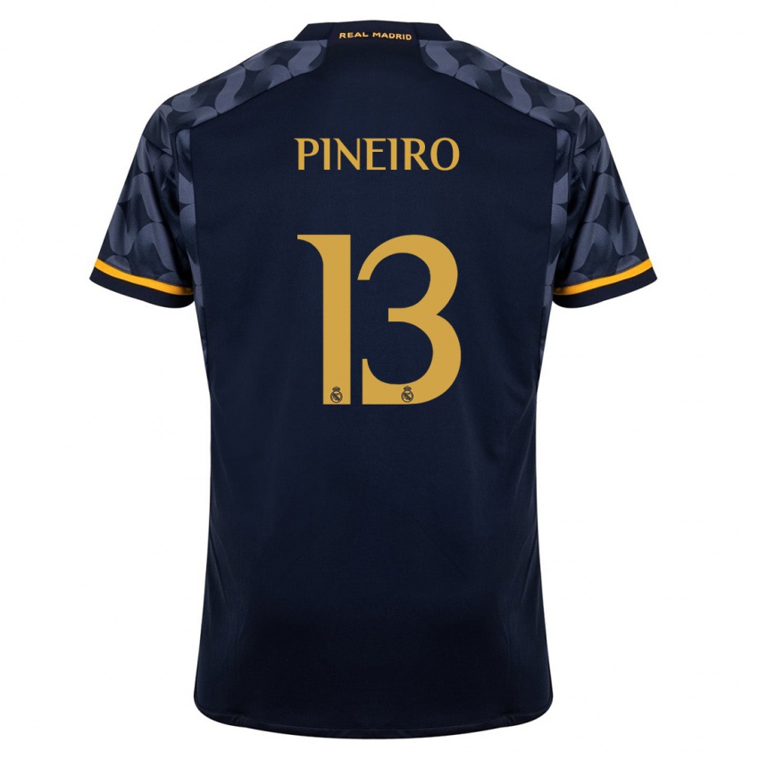 Dame Diego Pineiro #13 Mørke Blå Bortetrøye Drakt Trøye 2023/24 Skjorter T-Skjorte