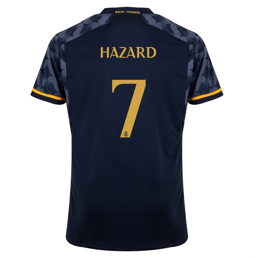 Dame Eden Hazard #7 Mørke Blå Bortetrøye Drakt Trøye 2023/24 Skjorter T-Skjorte