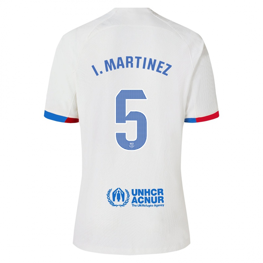 Dame Inigo Martinez #5 Hvit Bortetrøye Drakt Trøye 2023/24 Skjorter T-Skjorte