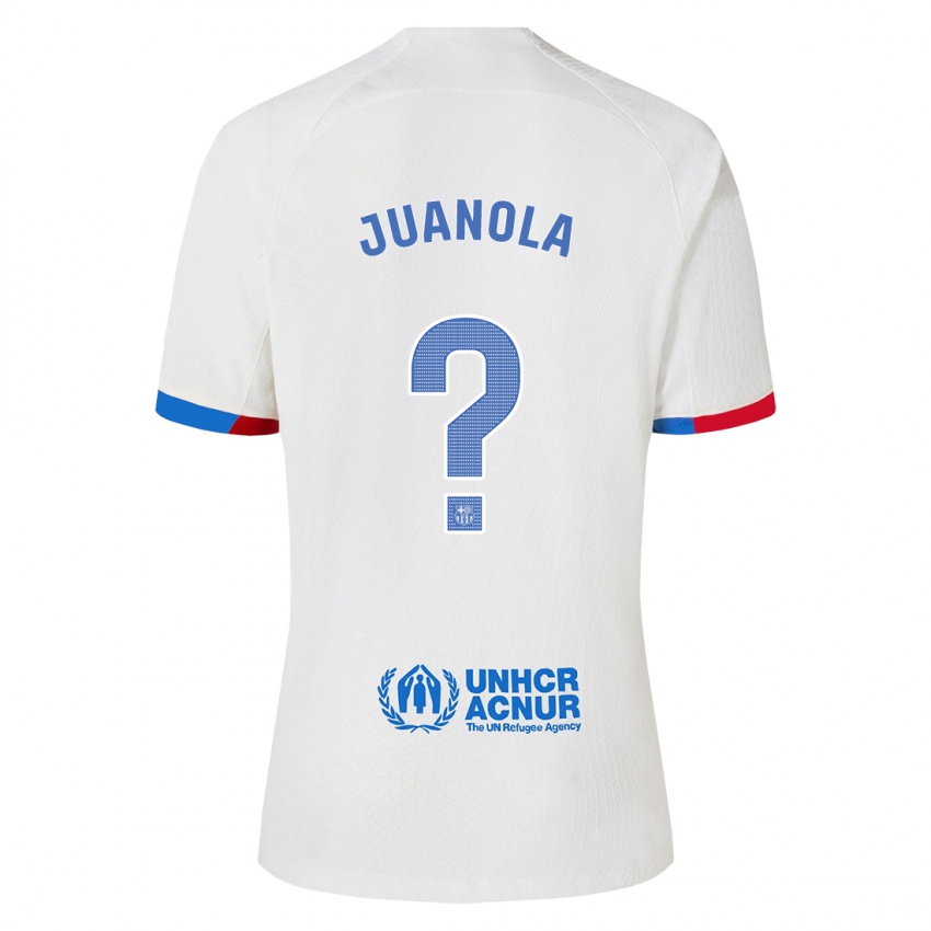 Dame Mika Juanola #0 Hvit Bortetrøye Drakt Trøye 2023/24 Skjorter T-Skjorte