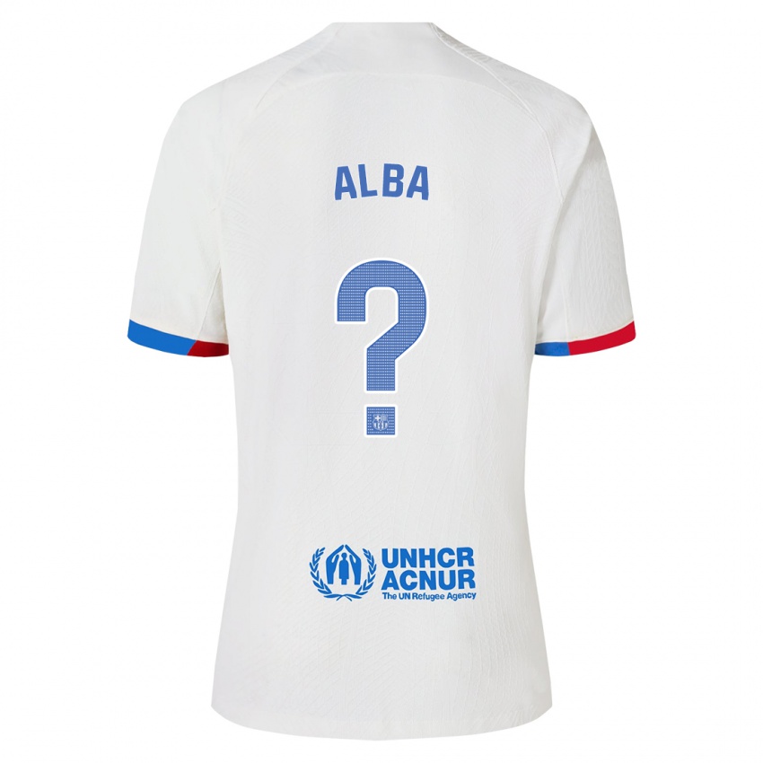 Dame Txus Alba #0 Hvit Bortetrøye Drakt Trøye 2023/24 Skjorter T-Skjorte