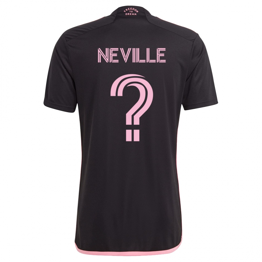 Dame Harvey Neville #0 Svart Bortetrøye Drakt Trøye 2023/24 Skjorter T-Skjorte