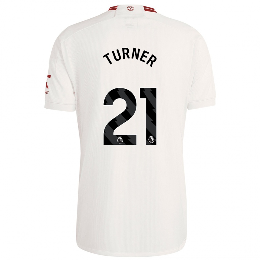 Dame Millie Turner #21 Hvit Tredje Sett Drakt Trøye 2023/24 Skjorter T-Skjorte