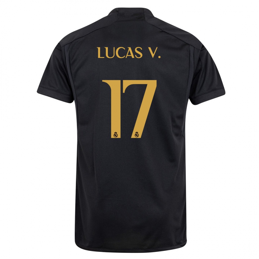 Dame Lucas Vazquez #17 Svart Tredje Sett Drakt Trøye 2023/24 Skjorter T-Skjorte