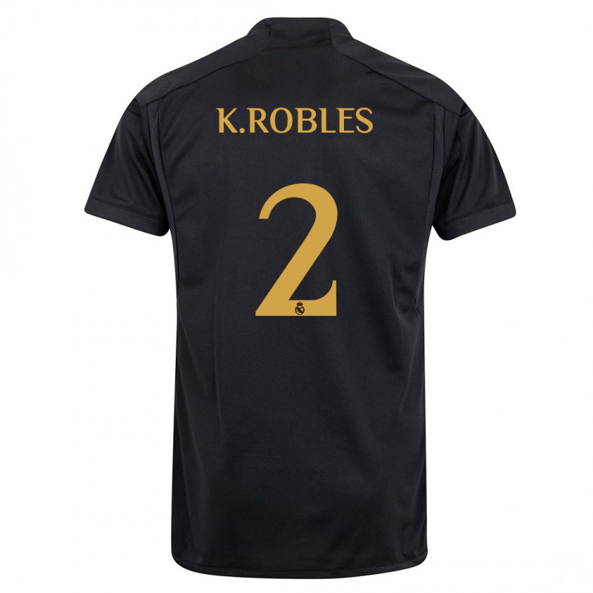Dame Kenti Robles #2 Svart Tredje Sett Drakt Trøye 2023/24 Skjorter T-Skjorte