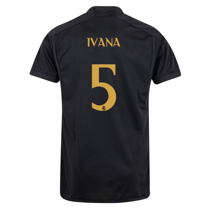 Dame Ivana Andres #5 Svart Tredje Sett Drakt Trøye 2023/24 Skjorter T-Skjorte