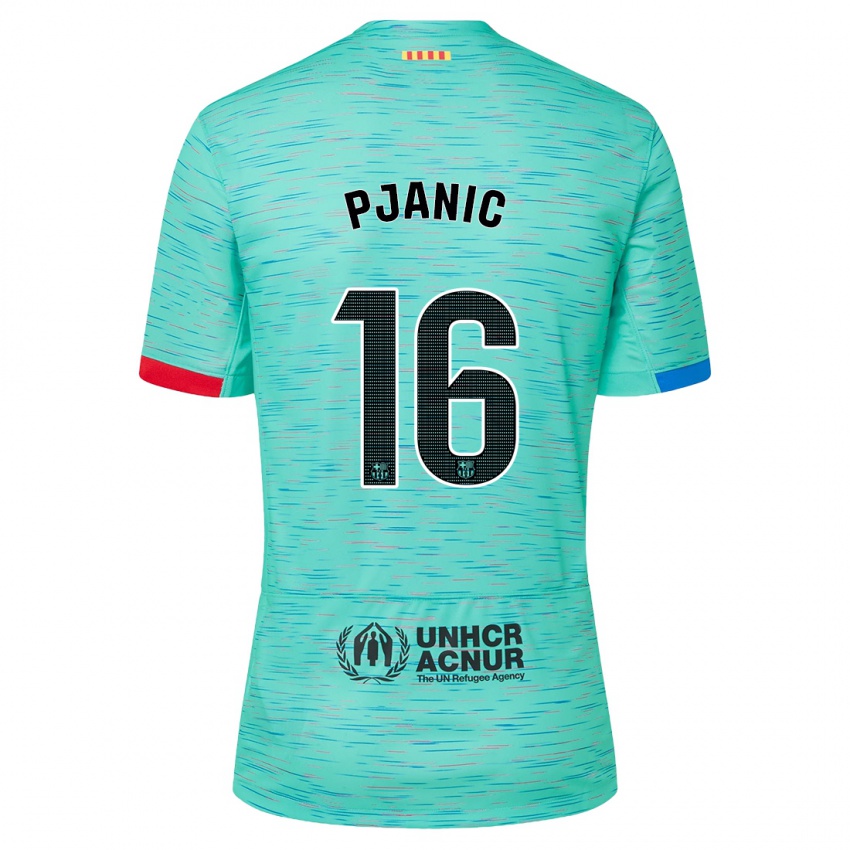 Dame Miralem Pjanic #16 Lys Aqua Tredje Sett Drakt Trøye 2023/24 Skjorter T-Skjorte