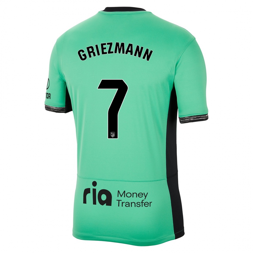 Dame Antoine Griezmann #7 Vårgrønn Tredje Sett Drakt Trøye 2023/24 Skjorter T-Skjorte