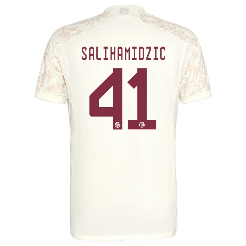 Dame Nick Salihamidzic #41 Off White Tredje Sett Drakt Trøye 2023/24 Skjorter T-Skjorte