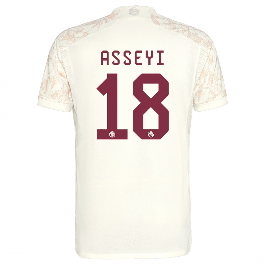 Dame Viviane Asseyi #18 Off White Tredje Sett Drakt Trøye 2023/24 Skjorter T-Skjorte