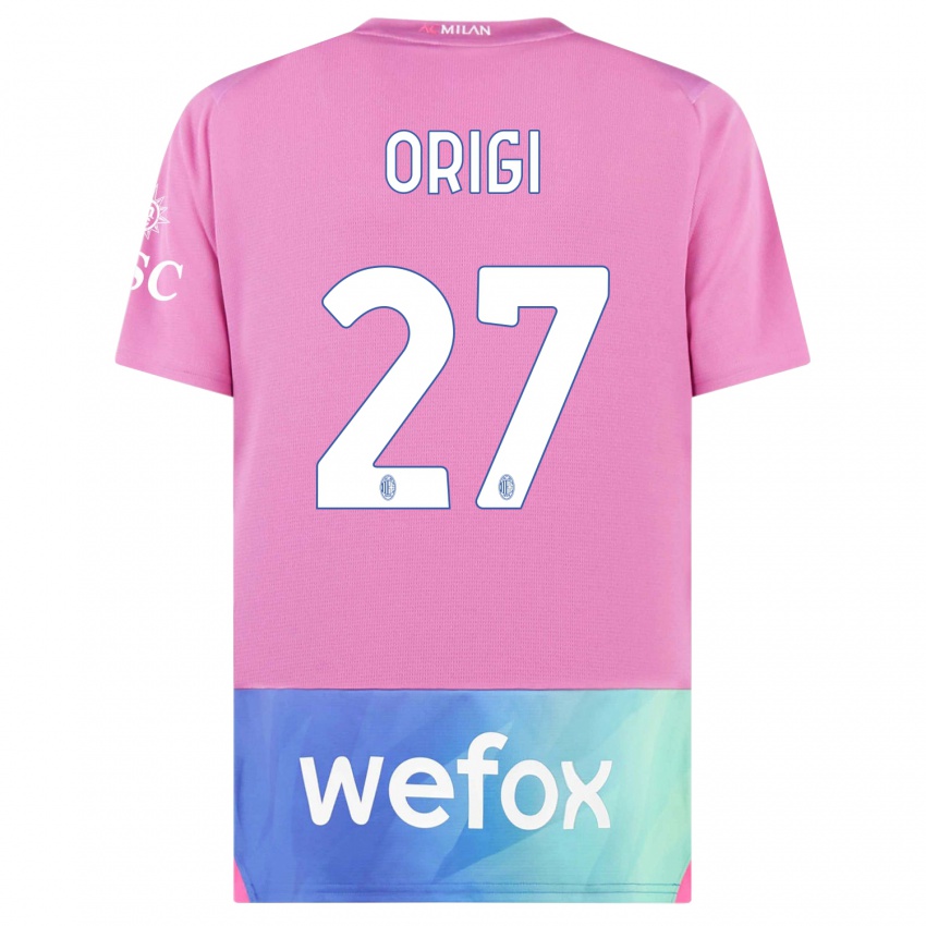 Dame Divock Origi #27 Rosa Lilla Tredje Sett Drakt Trøye 2023/24 Skjorter T-Skjorte