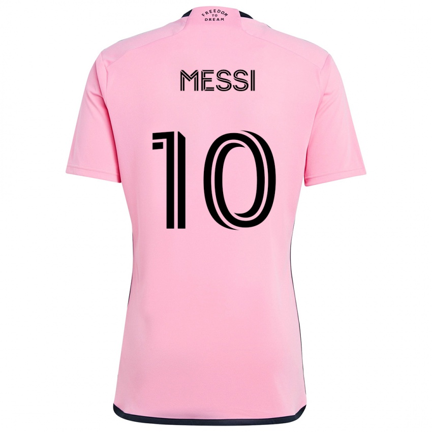 Barn Lionel Messi #10 Rosa Hjemmetrøye Drakt Trøye 2024/25 Skjorter T-Skjorte