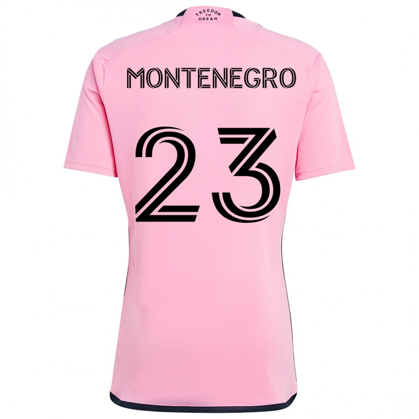 Barn Ricardo Montenegro #23 Rosa Hjemmetrøye Drakt Trøye 2024/25 Skjorter T-Skjorte