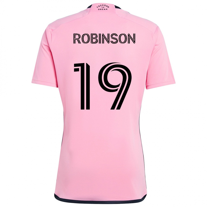 Barn Robbie Robinson #19 Rosa Hjemmetrøye Drakt Trøye 2024/25 Skjorter T-Skjorte