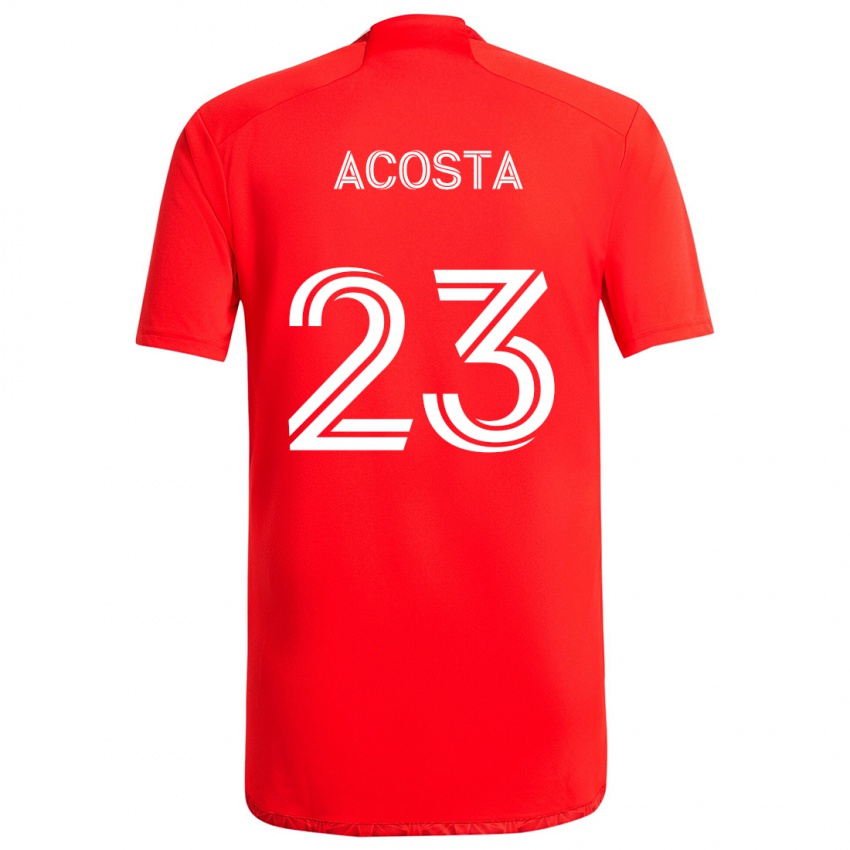 Barn Kellyn Acosta #23 Rød Hvit Hjemmetrøye Drakt Trøye 2024/25 Skjorter T-Skjorte