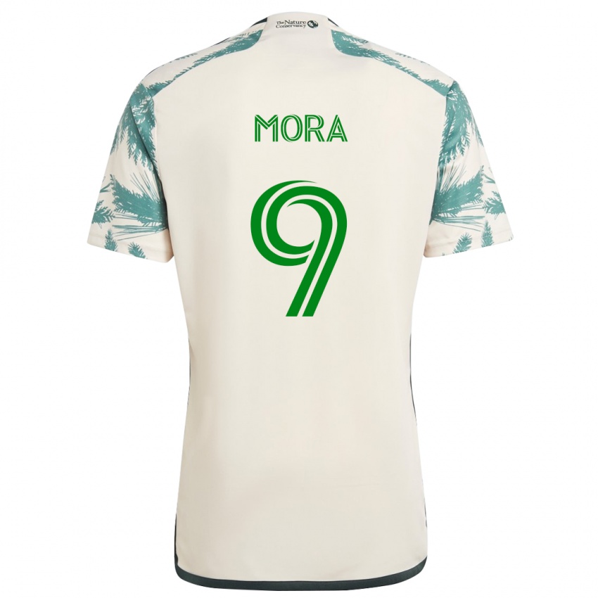 Barn Felipe Mora #9 Beige Brun Bortetrøye Drakt Trøye 2024/25 Skjorter T-Skjorte