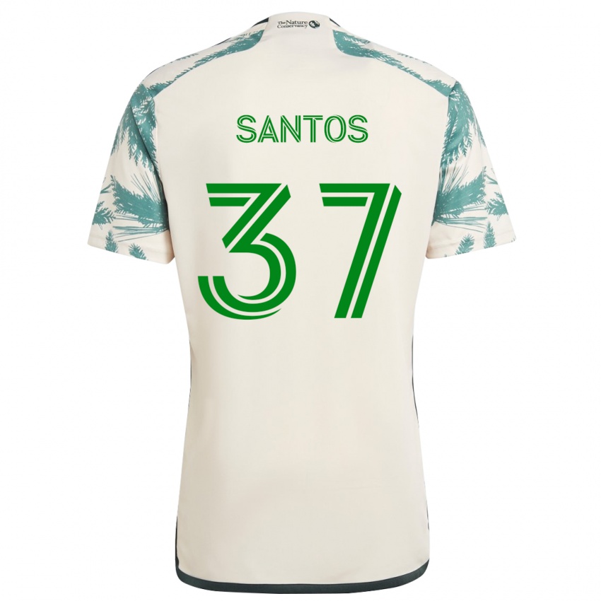 Barn Noah Santos #37 Beige Brun Bortetrøye Drakt Trøye 2024/25 Skjorter T-Skjorte