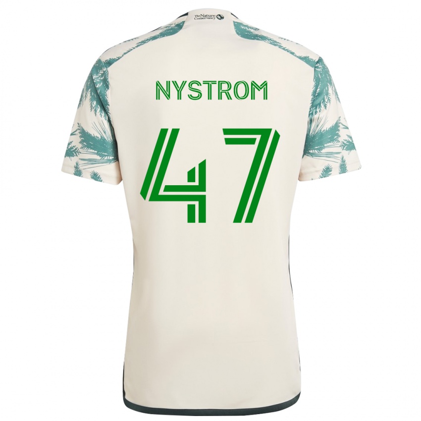 Barn Maximo Nystrom #47 Beige Brun Bortetrøye Drakt Trøye 2024/25 Skjorter T-Skjorte