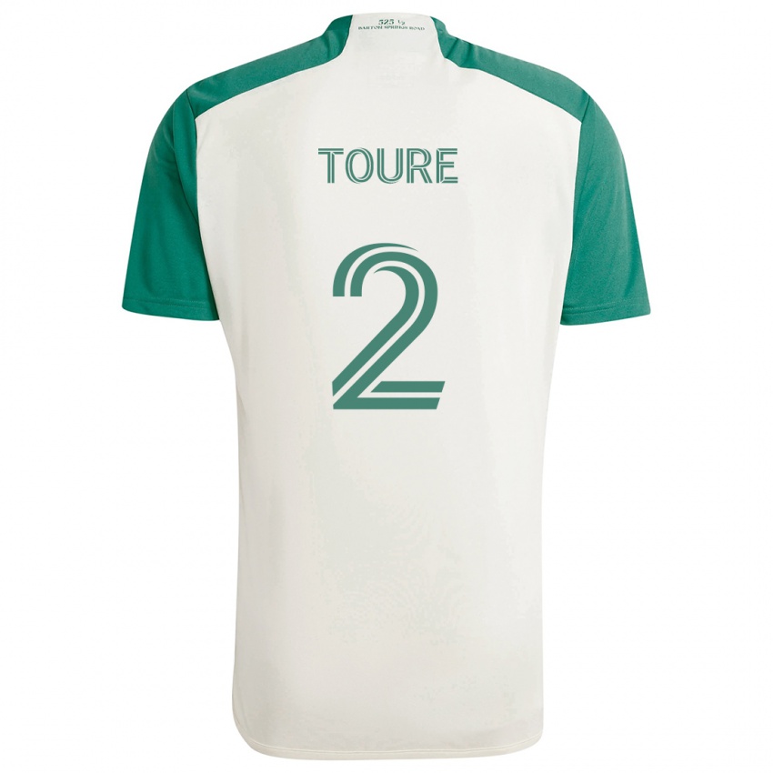 Barn Cheick Touré #2 Solbrune Farger Grønn Bortetrøye Drakt Trøye 2024/25 Skjorter T-Skjorte