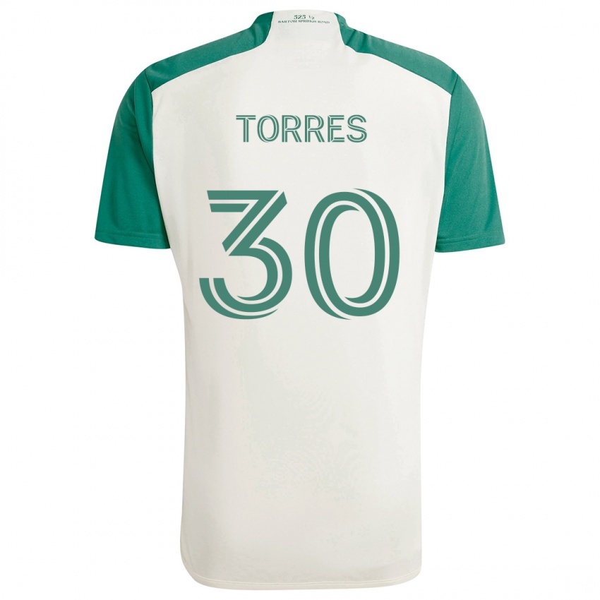 Barn Ervin Torres #30 Solbrune Farger Grønn Bortetrøye Drakt Trøye 2024/25 Skjorter T-Skjorte