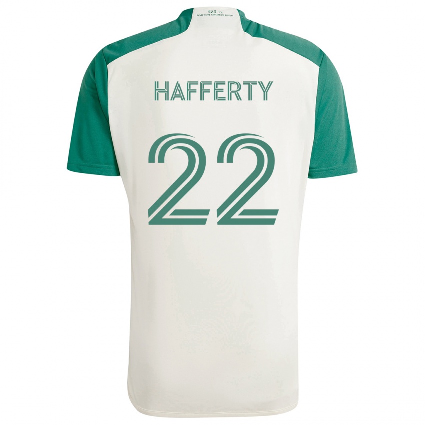 Barn Joe Hafferty #22 Solbrune Farger Grønn Bortetrøye Drakt Trøye 2024/25 Skjorter T-Skjorte