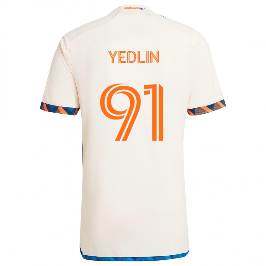 Barn Deandre Yedlin #91 Hvit Oransje Bortetrøye Drakt Trøye 2024/25 Skjorter T-Skjorte