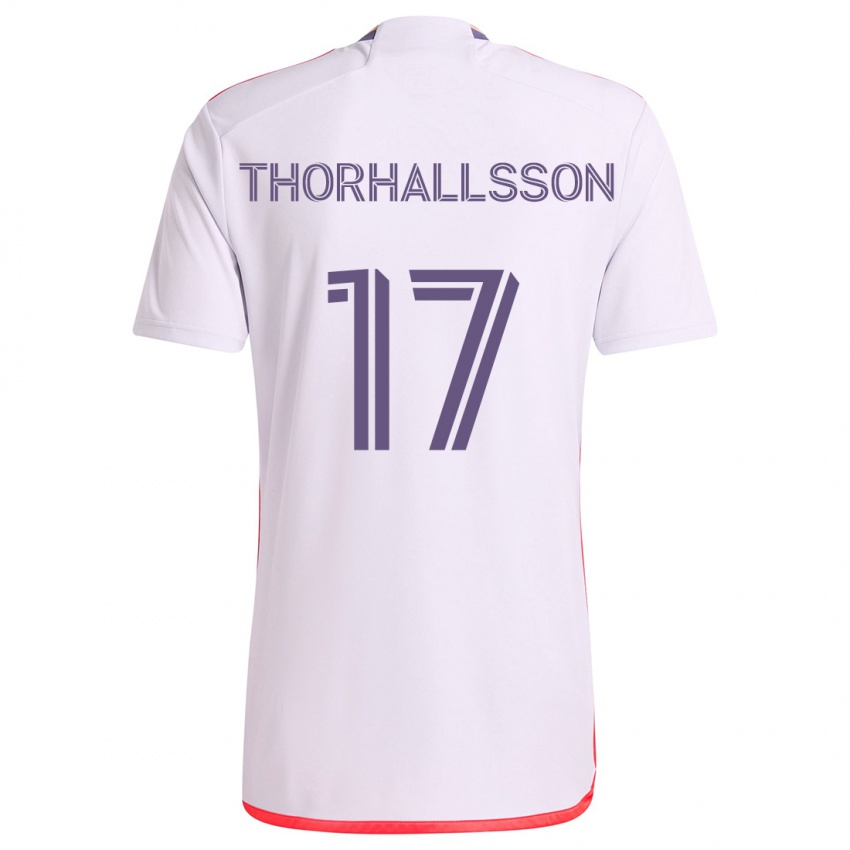 Barn Dagur Dan Thórhallsson #17 Hvit Rød Lilla Bortetrøye Drakt Trøye 2024/25 Skjorter T-Skjorte