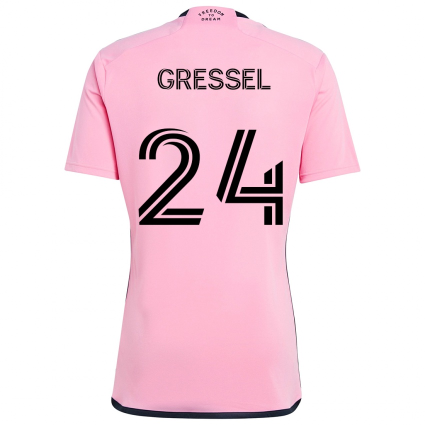 Mann Julian Gressel #24 Rosa Hjemmetrøye Drakt Trøye 2024/25 Skjorter T-Skjorte