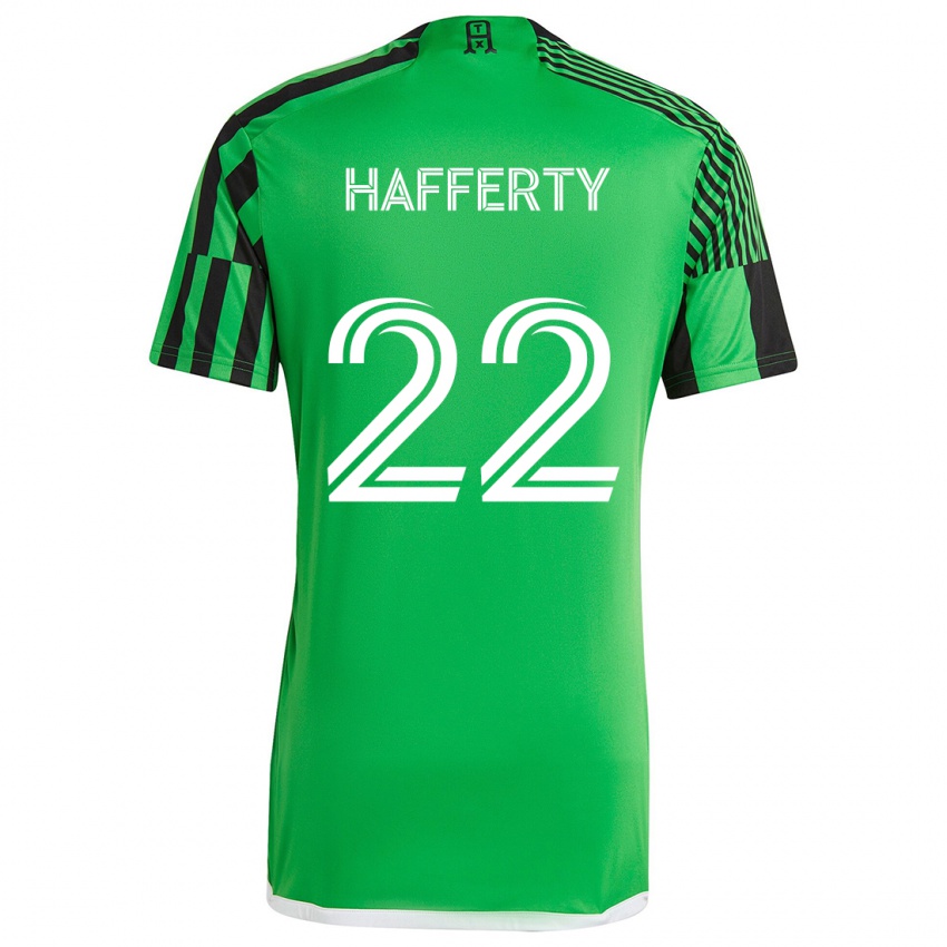 Mann Joe Hafferty #22 Grønn Svart Hjemmetrøye Drakt Trøye 2024/25 Skjorter T-Skjorte