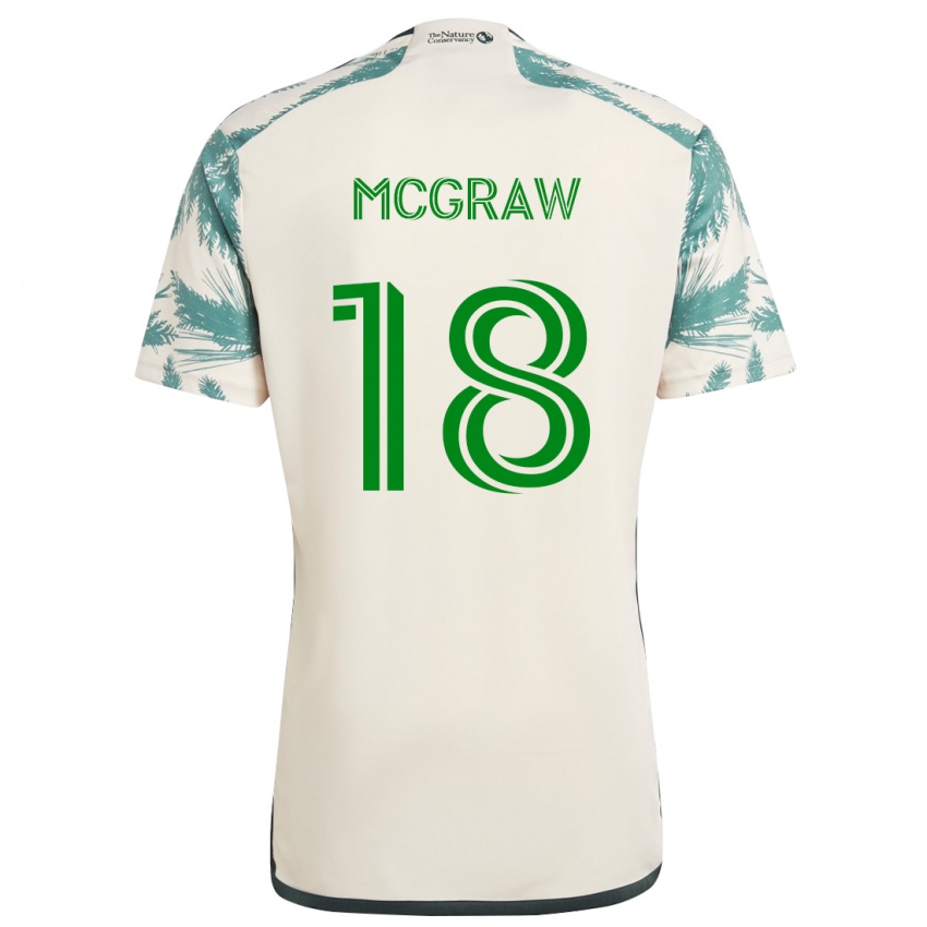 Mann Zac Mcgraw #18 Beige Brun Bortetrøye Drakt Trøye 2024/25 Skjorter T-Skjorte