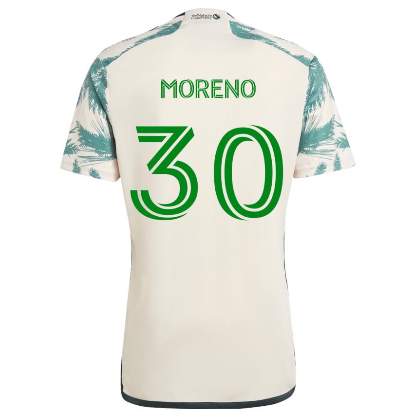 Mann Santiago Moreno #30 Beige Brun Bortetrøye Drakt Trøye 2024/25 Skjorter T-Skjorte