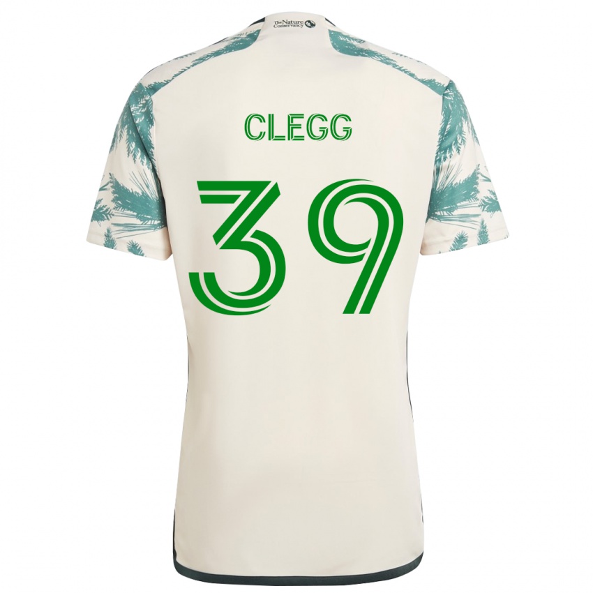 Mann Tyler Clegg #39 Beige Brun Bortetrøye Drakt Trøye 2024/25 Skjorter T-Skjorte