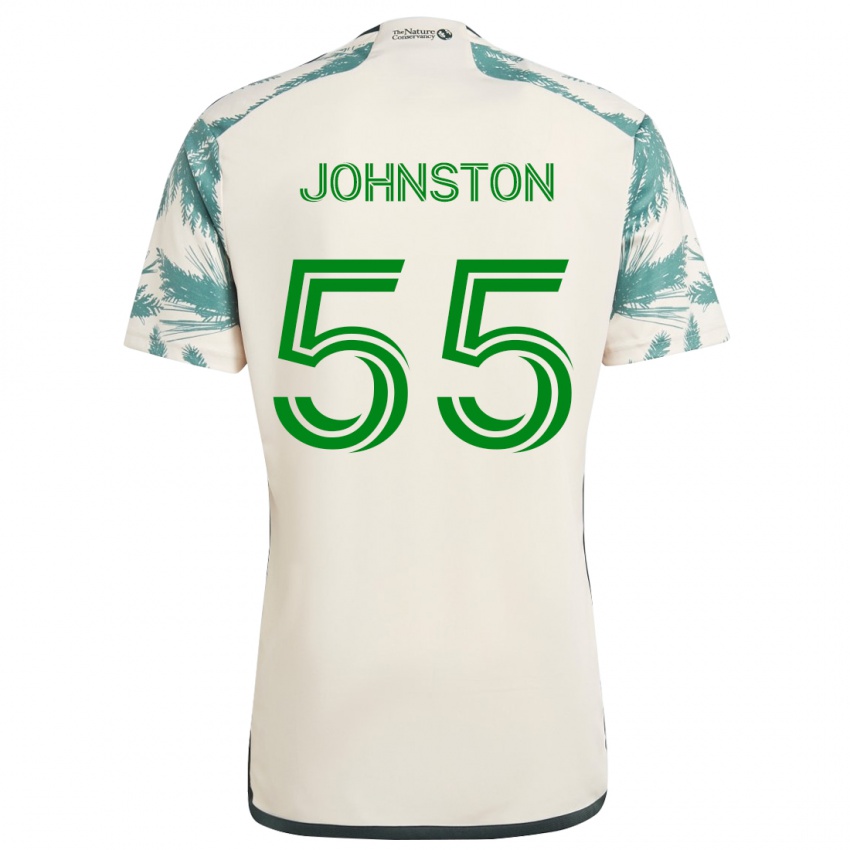 Mann Malcolm Johnston #55 Beige Brun Bortetrøye Drakt Trøye 2024/25 Skjorter T-Skjorte