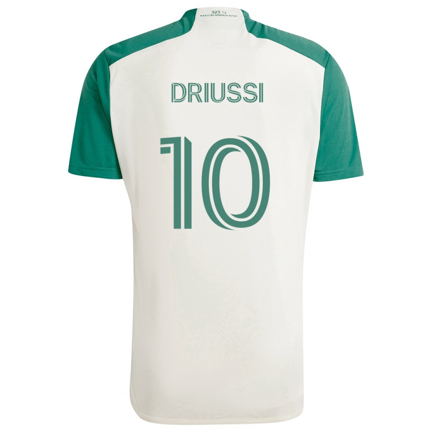 Mann Sebastián Driussi #10 Solbrune Farger Grønn Bortetrøye Drakt Trøye 2024/25 Skjorter T-Skjorte