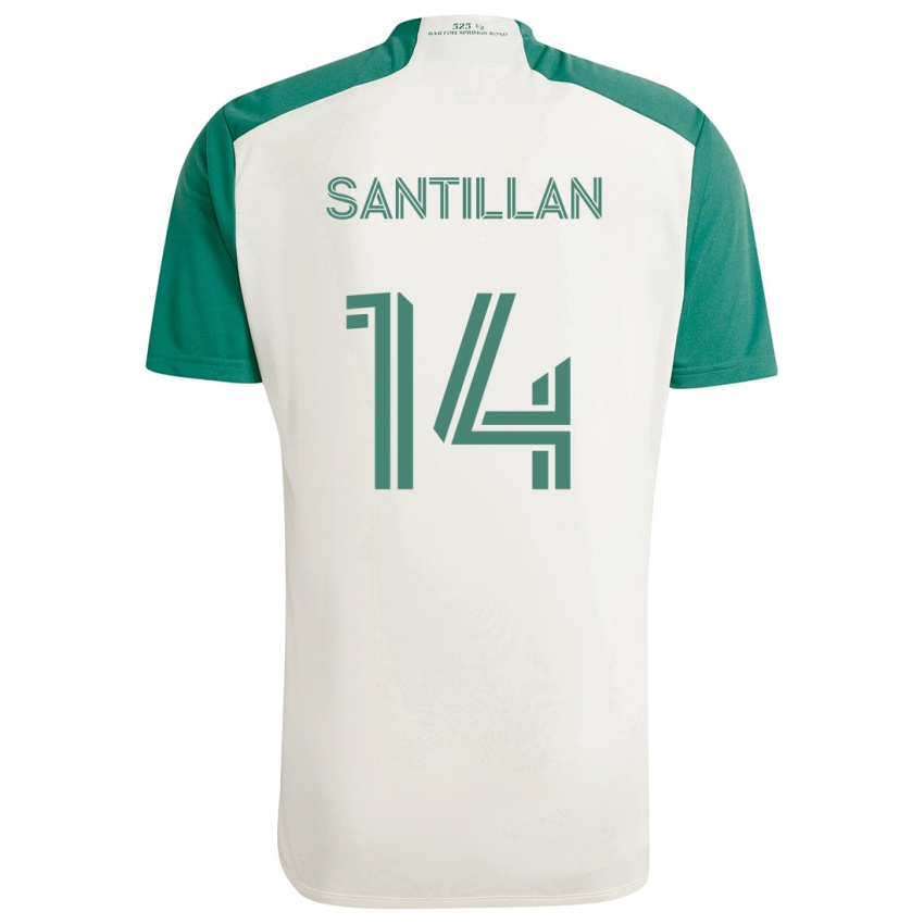 Mann Jonathan Santillan #14 Solbrune Farger Grønn Bortetrøye Drakt Trøye 2024/25 Skjorter T-Skjorte