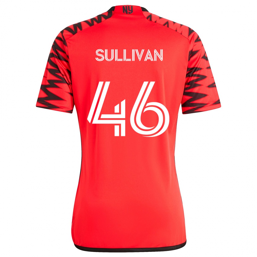 Mann Dylan Sullivan #46 Rød Svart Hvit Bortetrøye Drakt Trøye 2024/25 Skjorter T-Skjorte