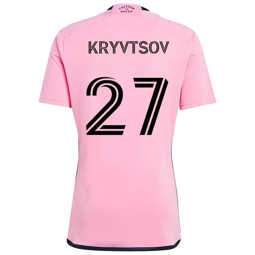 Dame Sergiy Kryvtsov #27 Rosa Hjemmetrøye Drakt Trøye 2024/25 Skjorter T-Skjorte