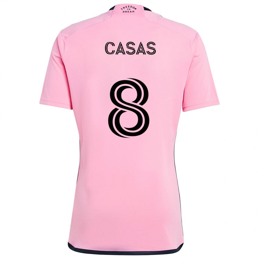 Dame Pep Casas #8 Rosa Hjemmetrøye Drakt Trøye 2024/25 Skjorter T-Skjorte