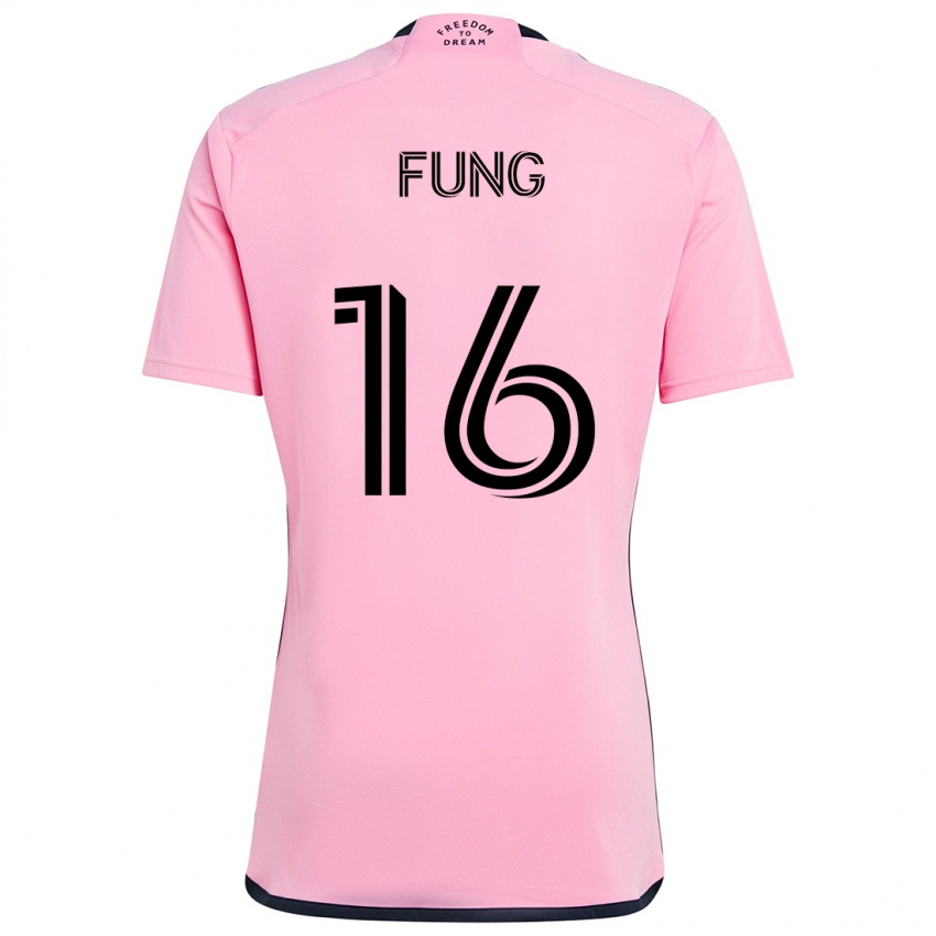 Dame Victor Fung #16 Rosa Hjemmetrøye Drakt Trøye 2024/25 Skjorter T-Skjorte