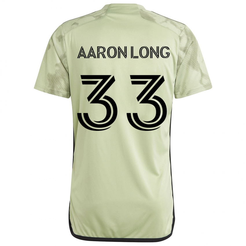 Dame Aaron Long #33 Lysegrønn Bortetrøye Drakt Trøye 2024/25 Skjorter T-Skjorte